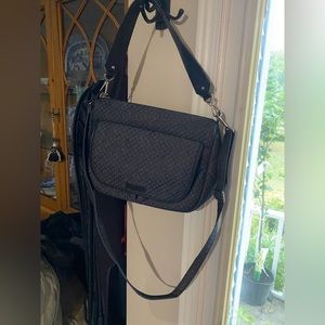 Vera Bradley quilted denim purse with shirt and crossbody strap